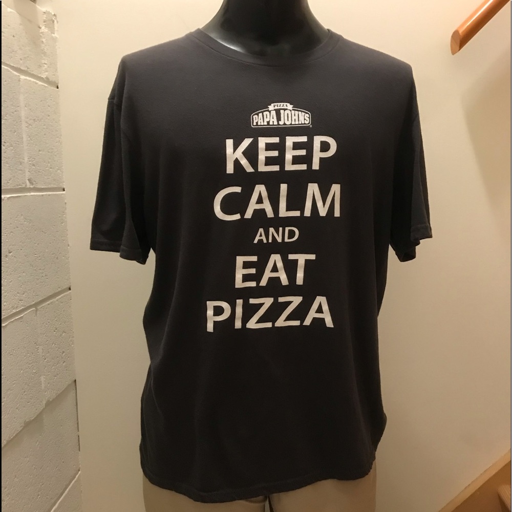 Keep Calm and Eat Pizza tee-shirt. Size Large